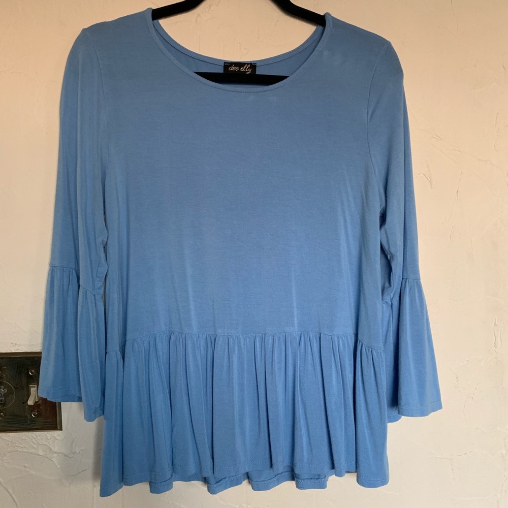 Blue Bell Sleeve Blouse